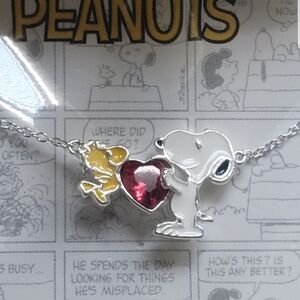 Snoopy cristal red necklace